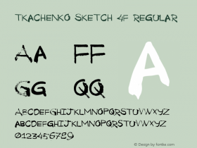 Tkachenko Sketch 4F Regular Version 1.100 Font Sample