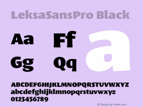 LeksaSansPro Black Version 001.000图片样张