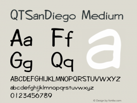 QTSanDiego Medium Version 001.000 Font Sample