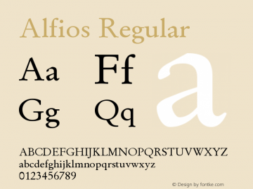 Alfios Regular Version 1.01图片样张