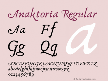 Anaktoria Regular Version 6.00图片样张