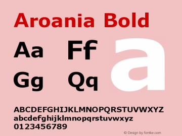 Aroania Bold Version 1.01图片样张