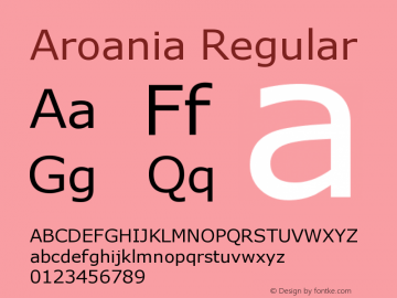 Aroania Regular Version 5.01图片样张