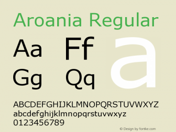 Aroania Regular Version 6.00图片样张