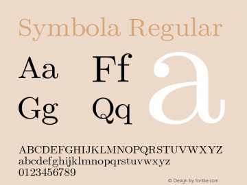 Symbola Regular Version 7.17图片样张