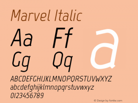 Marvel Italic Version 1.001图片样张