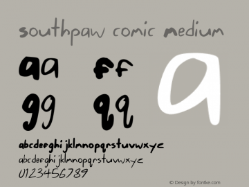 Southpaw comic Medium Version 001.000 Font Sample