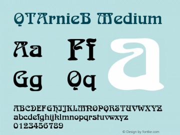 QTArnieB Medium Version 001.000 Font Sample