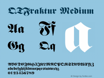 QTFraktur Medium Version 001.000图片样张