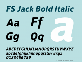 FS Jack Bold Italic Version 1.000图片样张