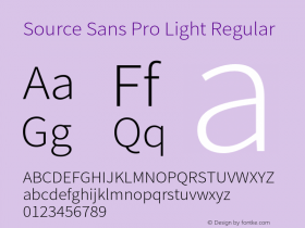 Source Sans Pro Light Regular Version 2.010;PS 2.0;hotconv 1.0.78;makeotf.lib2.5.61930图片样张