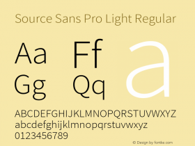 Source Sans Pro Light Regular Version 1.055;PS Version 1.000;hotconv 1.0.70;makeotf.lib2.5.5900图片样张