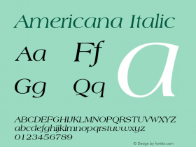 Americana Italic 003.001图片样张