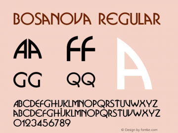 Bosanova Regular v1.0c Font Sample