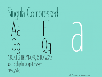 Singula Compressed 1.000 Font Sample
