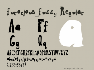 furocious_fuzzy Regular Version 1.00 February 8, 2007, initial release Font Sample