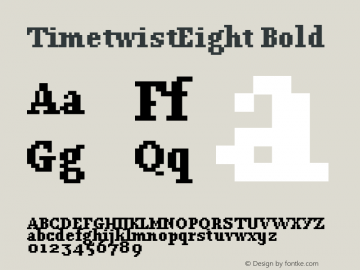 TimetwistEight Bold Macromedia Fontographer 4.1.2 02.11.2009图片样张