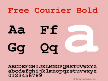 Free Courier Bold Version 1.06图片样张