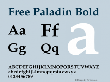Free Paladin Bold Version 1.06图片样张
