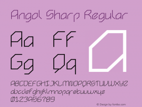 Angol Sharp Regular 001.001 Font Sample