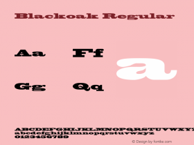 Blackoak Regular 001.000 Font Sample