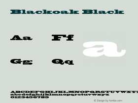 Blackoak Black 001.000 Font Sample
