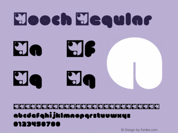 Mooch Regular Version 1.0 Font Sample