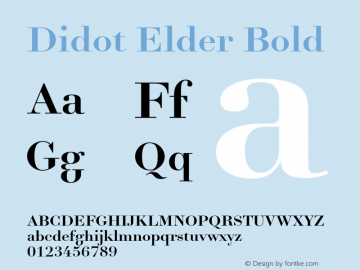 Didot Elder Bold 001.000图片样张