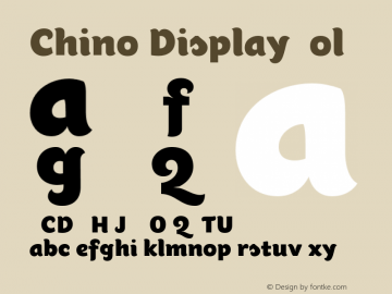Chino Display Bold Version 1.000;PS 001.000;hotconv 1.0.38图片样张