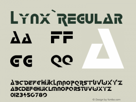 Lynx Regular 001.001 Font Sample