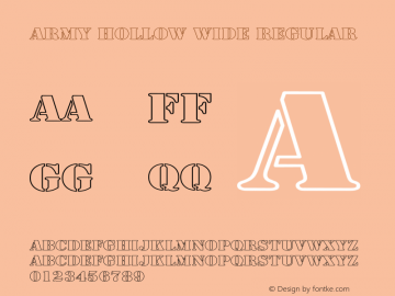 Army Hollow Wide Regular Converted from C:\ALLTYPE\ARMY1602.HF1 by ALLTYPE图片样张