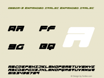 Omega-3 Expanded Italic Expanded Italic 001.000图片样张