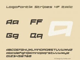 Logofontik Stripes 4F Italic 1.0图片样张