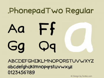 .PhonepadTwo Regular 6.1d5e1图片样张