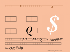 BulmerMTDisplayAlt RomanItalic Version 1.00图片样张