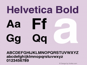 Helvetica Bold Version 001.007 Font Sample