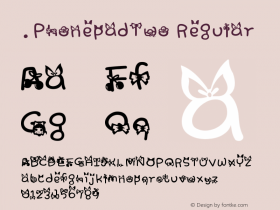 .PhonepadTwo Regular 6.1d5e1 Font Sample