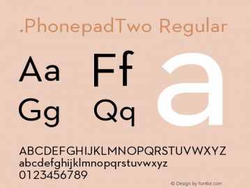 .PhonepadTwo Regular 6.1d5e1图片样张
