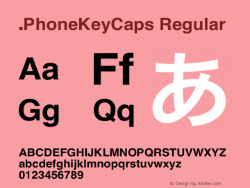 .PhoneKeyCaps Regular 9.0d2e1 Font Sample