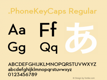 .PhoneKeyCaps Regular 10.0d5e1 Font Sample