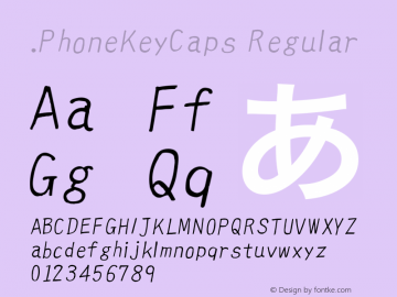 .PhoneKeyCaps Regular 9.0d2e1图片样张