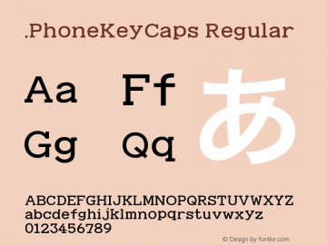 .PhoneKeyCaps Regular 9.0d2e1图片样张