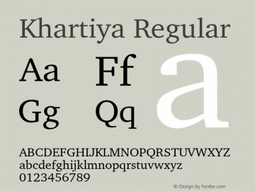 Khartiya Regular Version 0.1图片样张