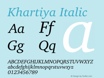 Khartiya Italic Version 0.2图片样张