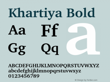 Khartiya Bold Version 0.2图片样张