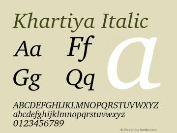 Khartiya Italic Version 0.3图片样张