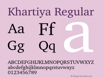 Khartiya Regular Version 0.3 Font Sample