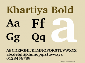 Khartiya Bold Version 0.3图片样张