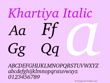 Khartiya Italic Version 0.4.1图片样张