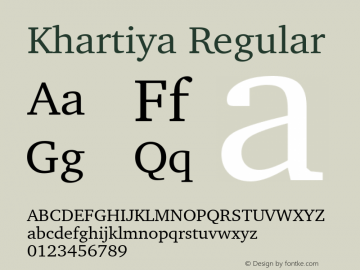 Khartiya Regular Version 1.0图片样张